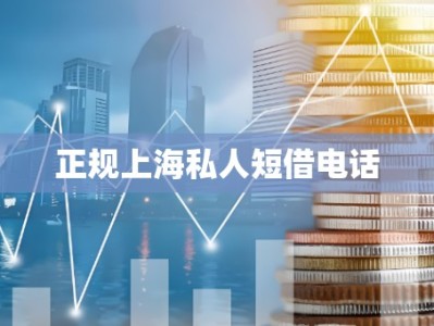 正规上海私人短借电话